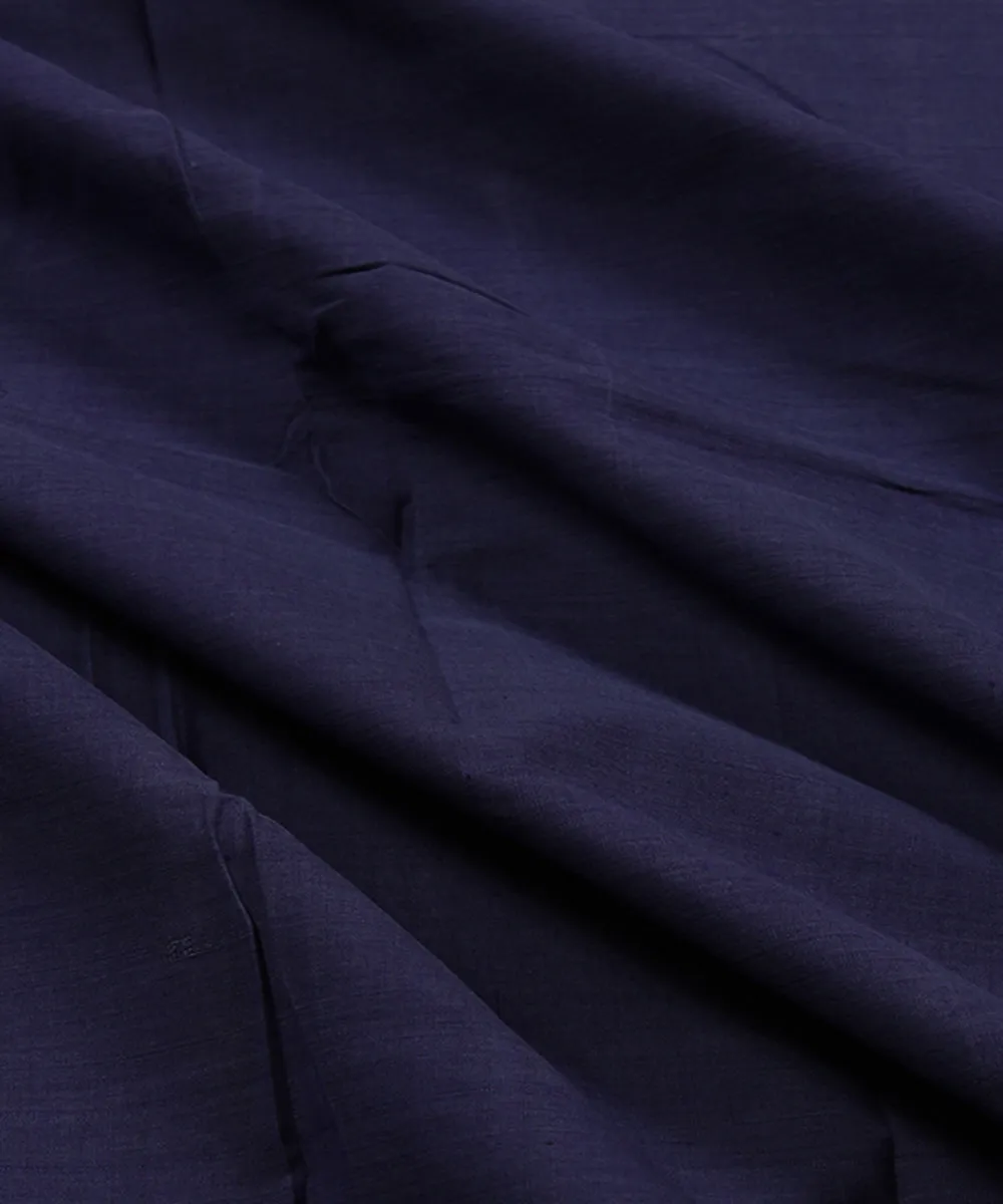 0.45m navy blue mangalagiri handwoven cotton fabric