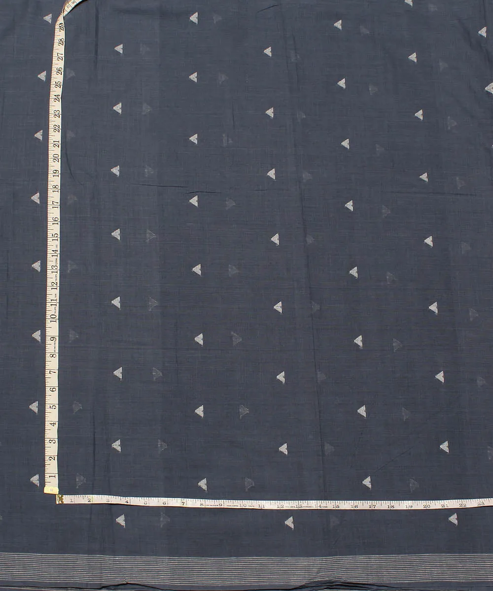 0.6m Dark grey handwoven muslin jamdani fabric