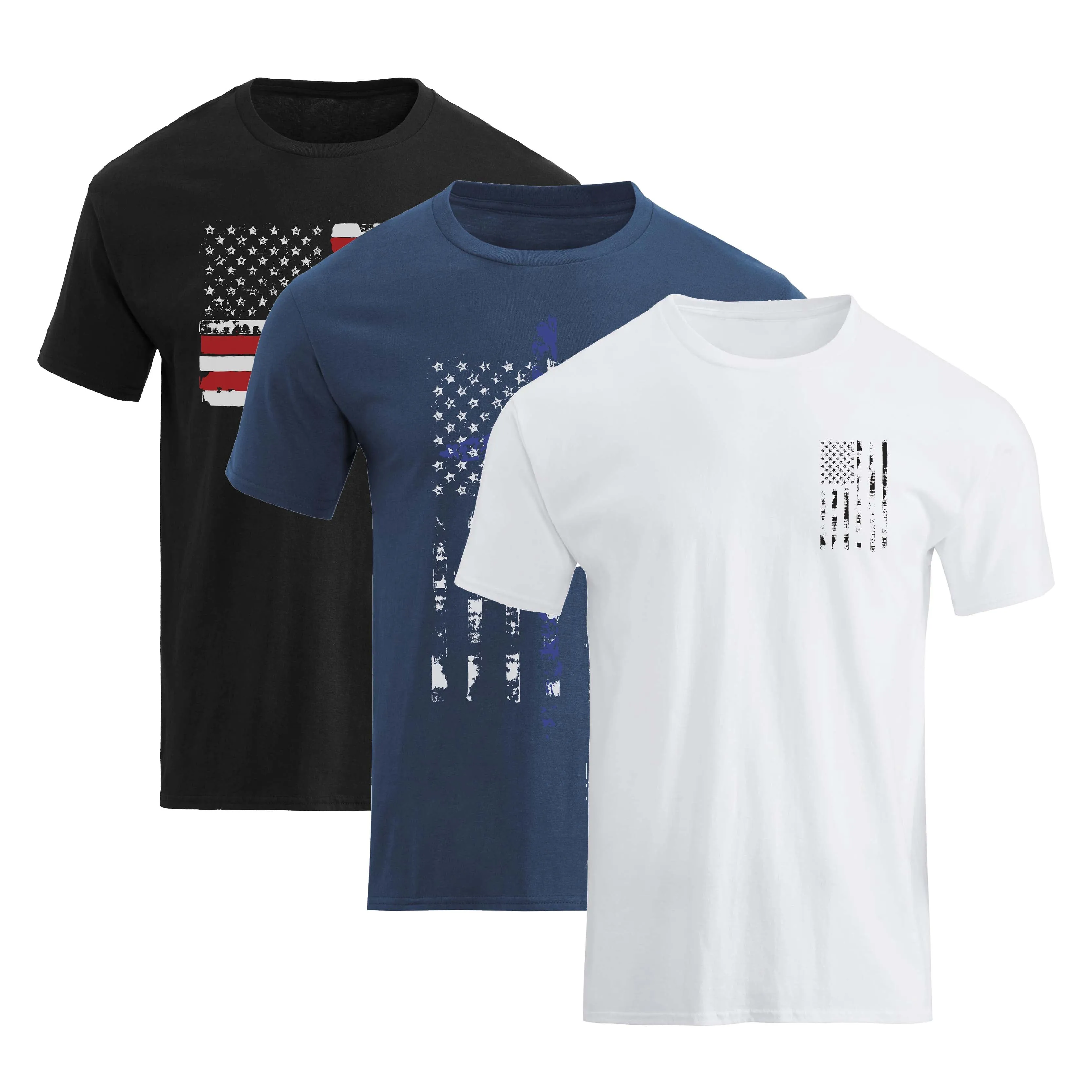 100% COTTON USA FLAG TEE -3 PACKS