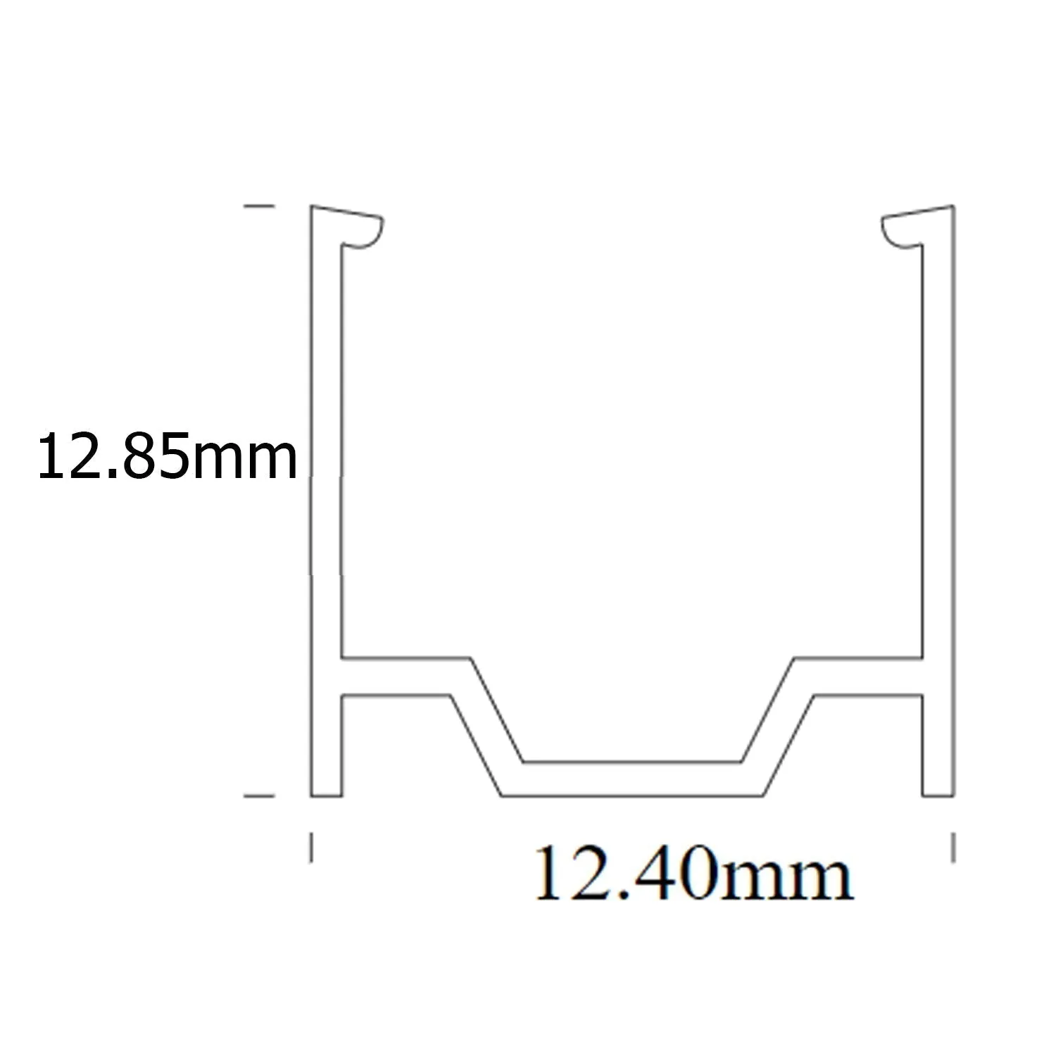 13mm X 13mm Aqs-401 Aluminium Profile 1000mm Or 2000mm In Silver