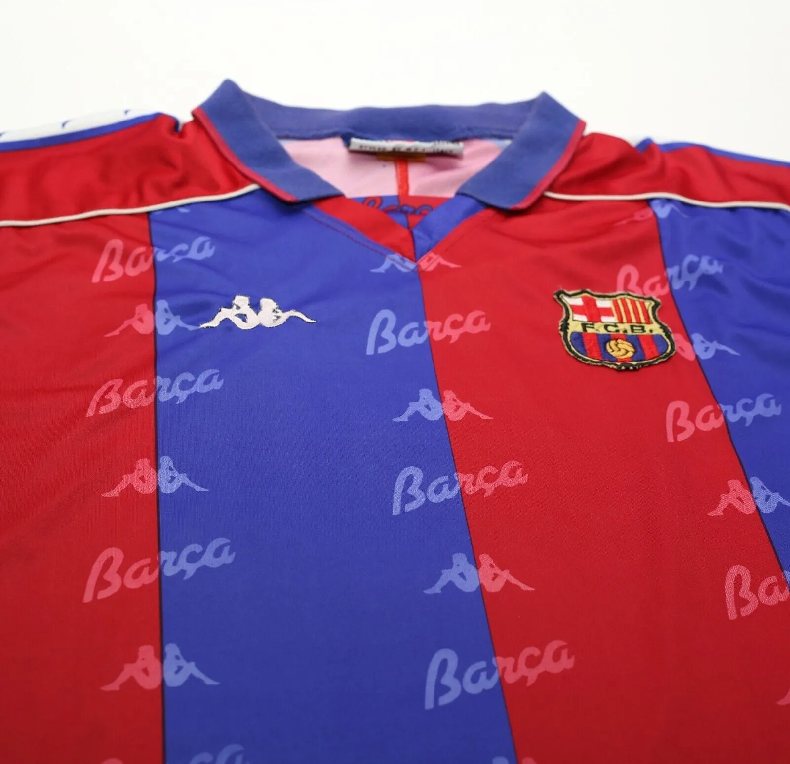 1992/95 BARCELONA Vintage Kappa Home Football Shirt Jersey (L)