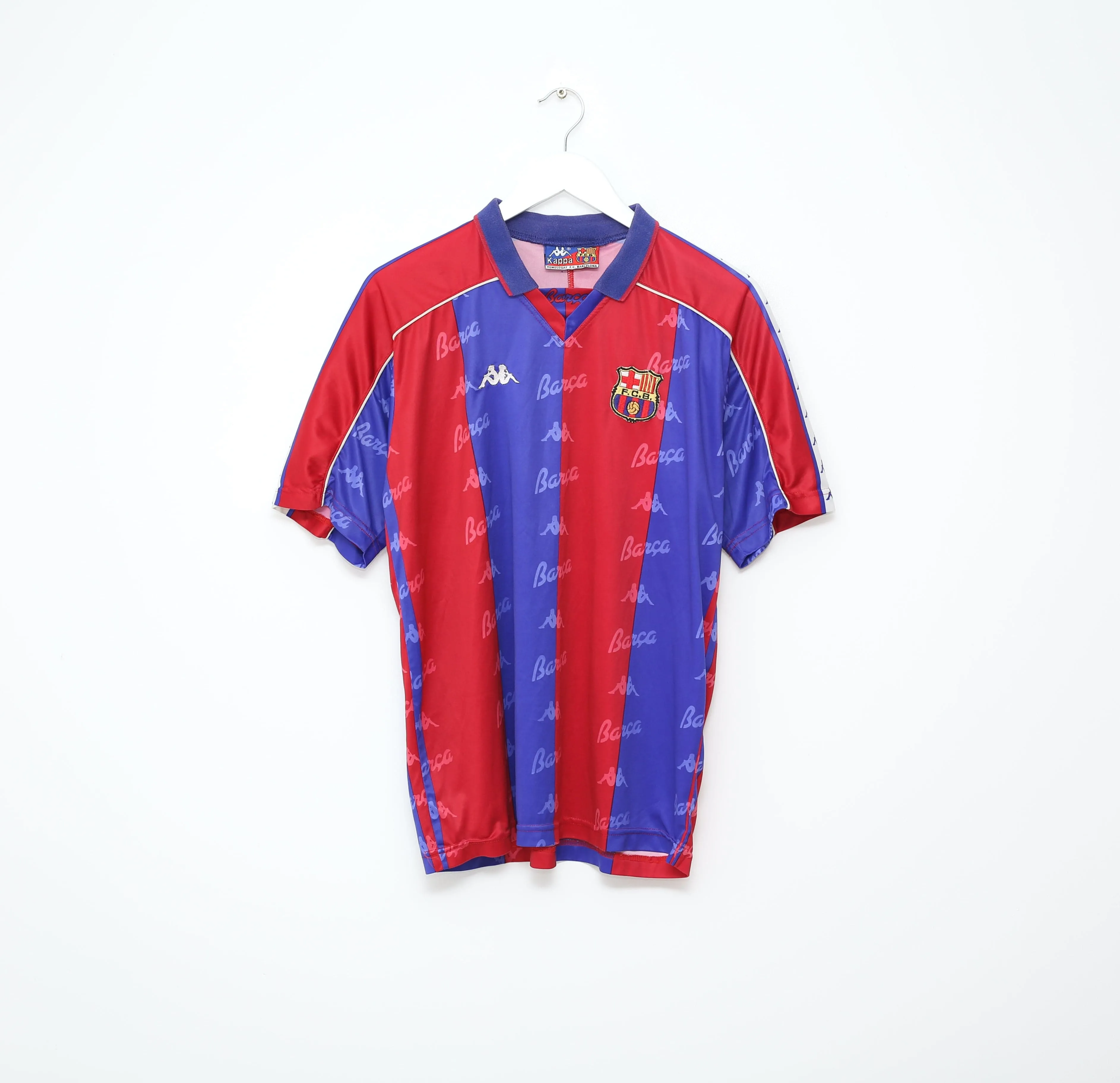 1992/95 BARCELONA Vintage Kappa Home Football Shirt Jersey (L)