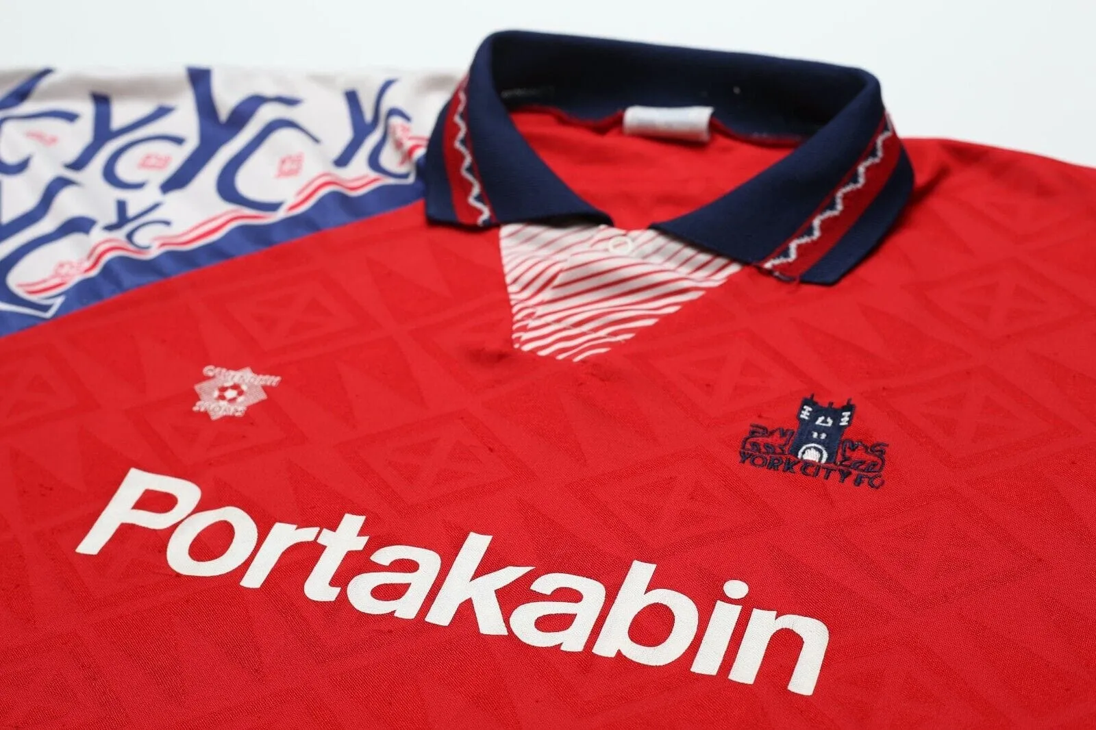 1993/95 YORK CITY Vintage Cavendish Sports Home Football Shirt Jersey (XL)