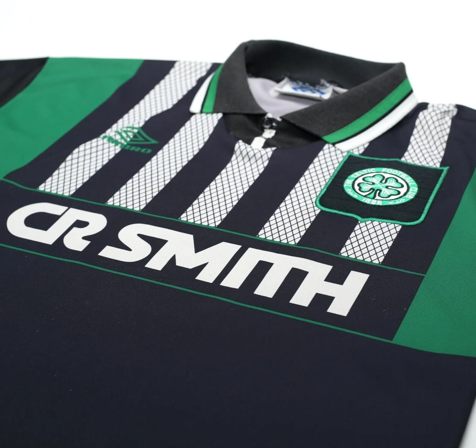 1994/96 VAN HOOIJDONK #9 Celtic Vintage Umbro Away Football Shirt Jersey (M)