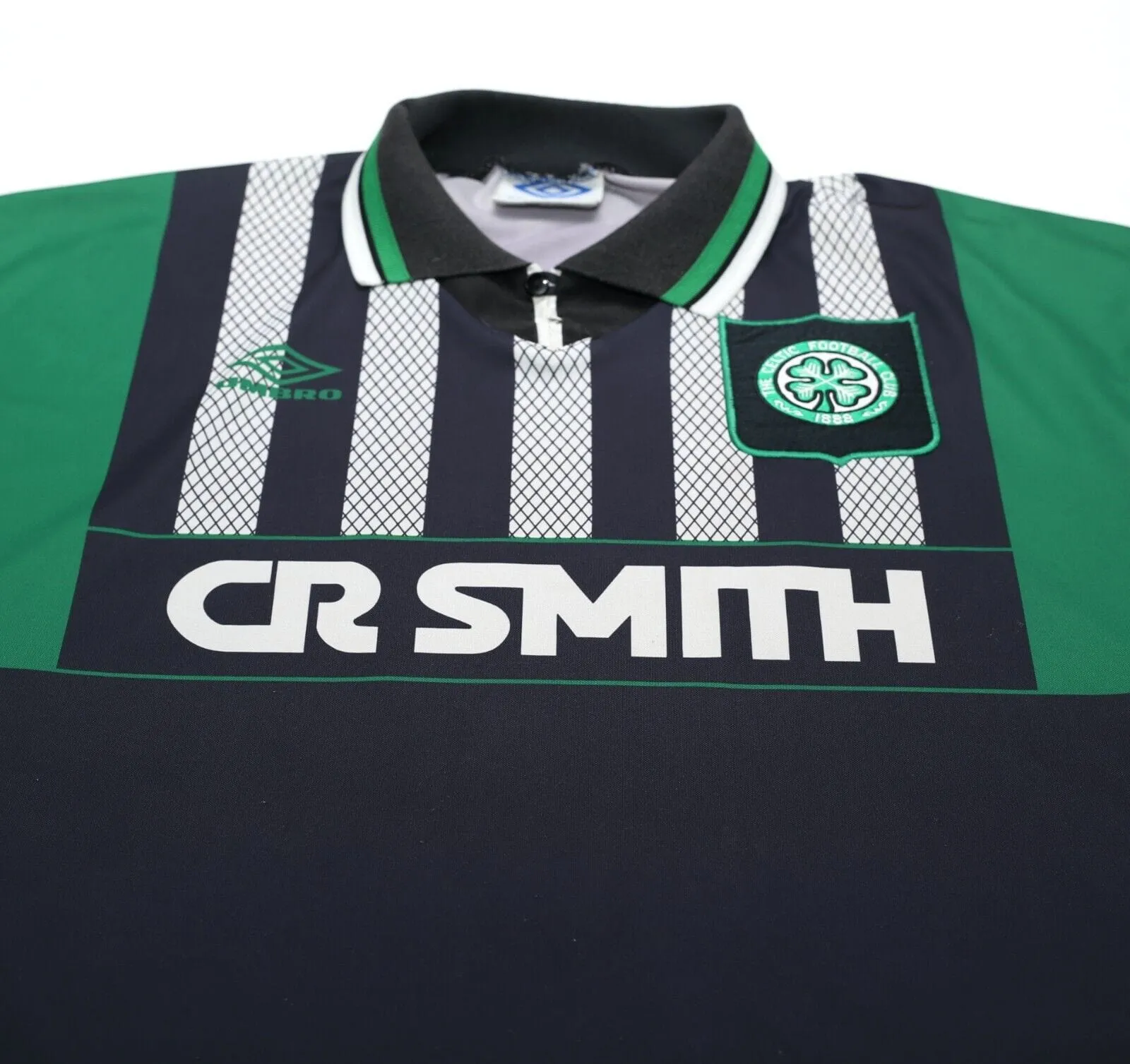 1994/96 VAN HOOIJDONK #9 Celtic Vintage Umbro Away Football Shirt Jersey (M)