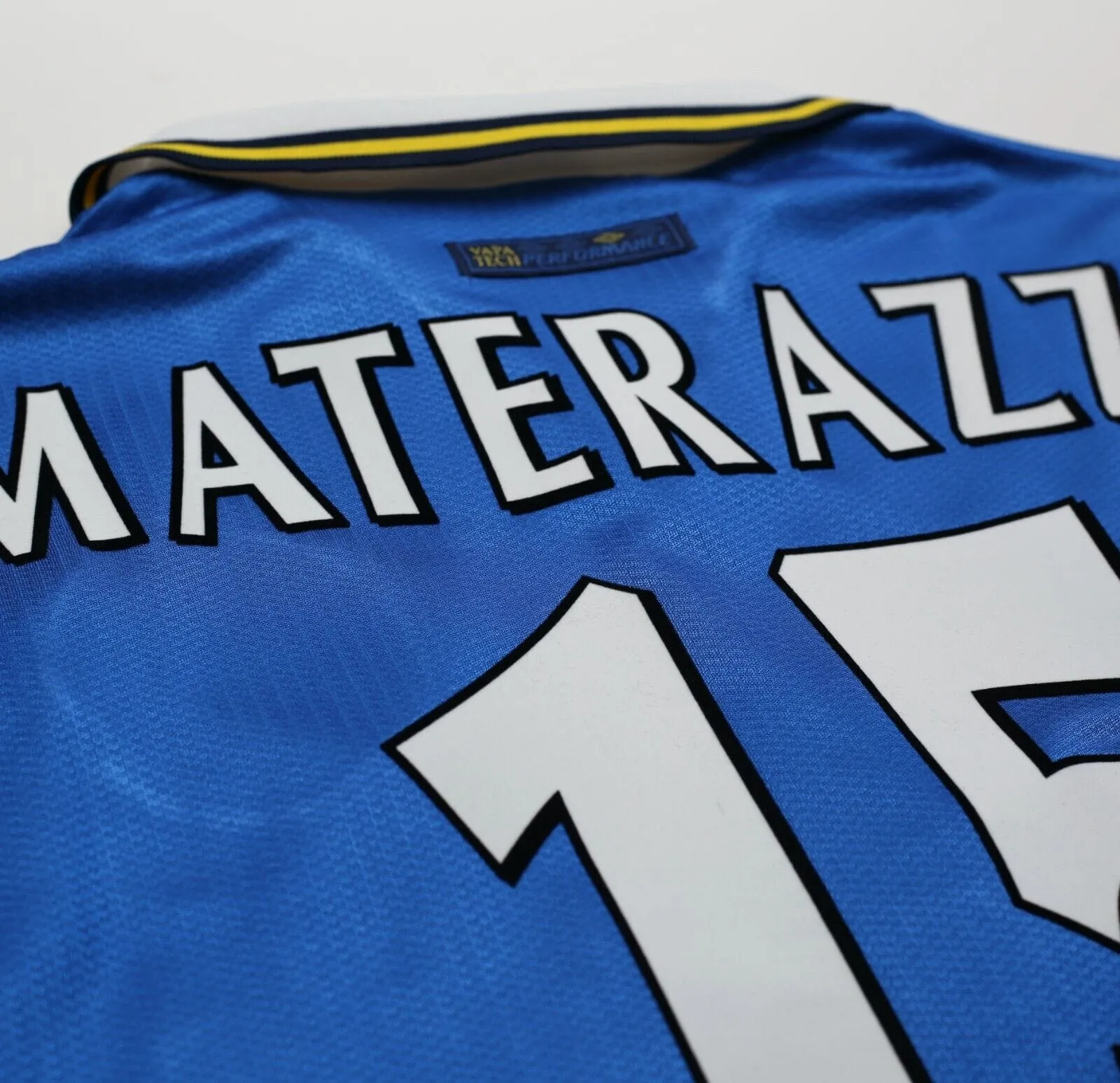 1997/99 MATERAZZI #15 Everton Vintage Umbro Home Football Shirt (M) Italy Inter