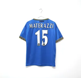 1997/99 MATERAZZI #15 Everton Vintage Umbro Home Football Shirt (M) Italy Inter