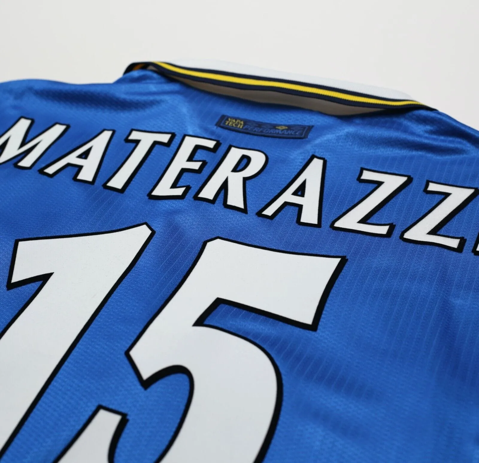 1997/99 MATERAZZI #15 Everton Vintage Umbro Home Football Shirt (M) Italy Inter