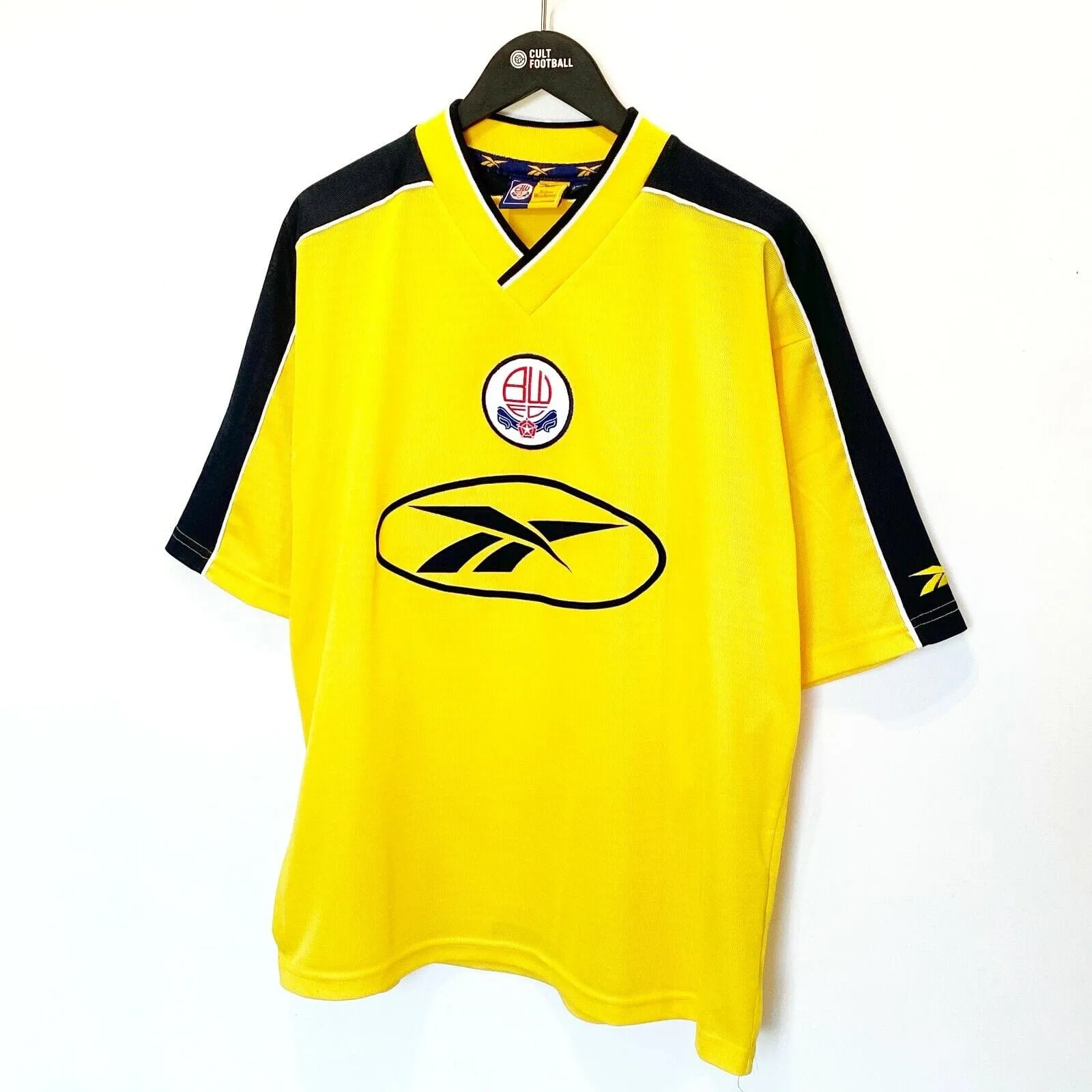 1998/99 BOLTON WANDERERS Vintage Reebok Away Football Shirt (L) 42/44