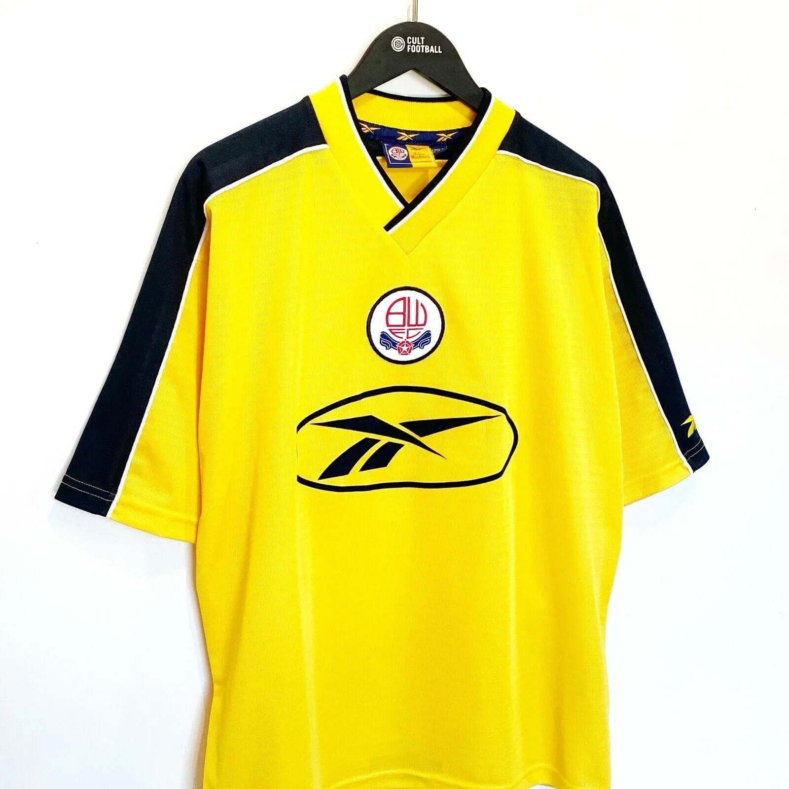 1998/99 BOLTON WANDERERS Vintage Reebok Away Football Shirt (L) 42/44