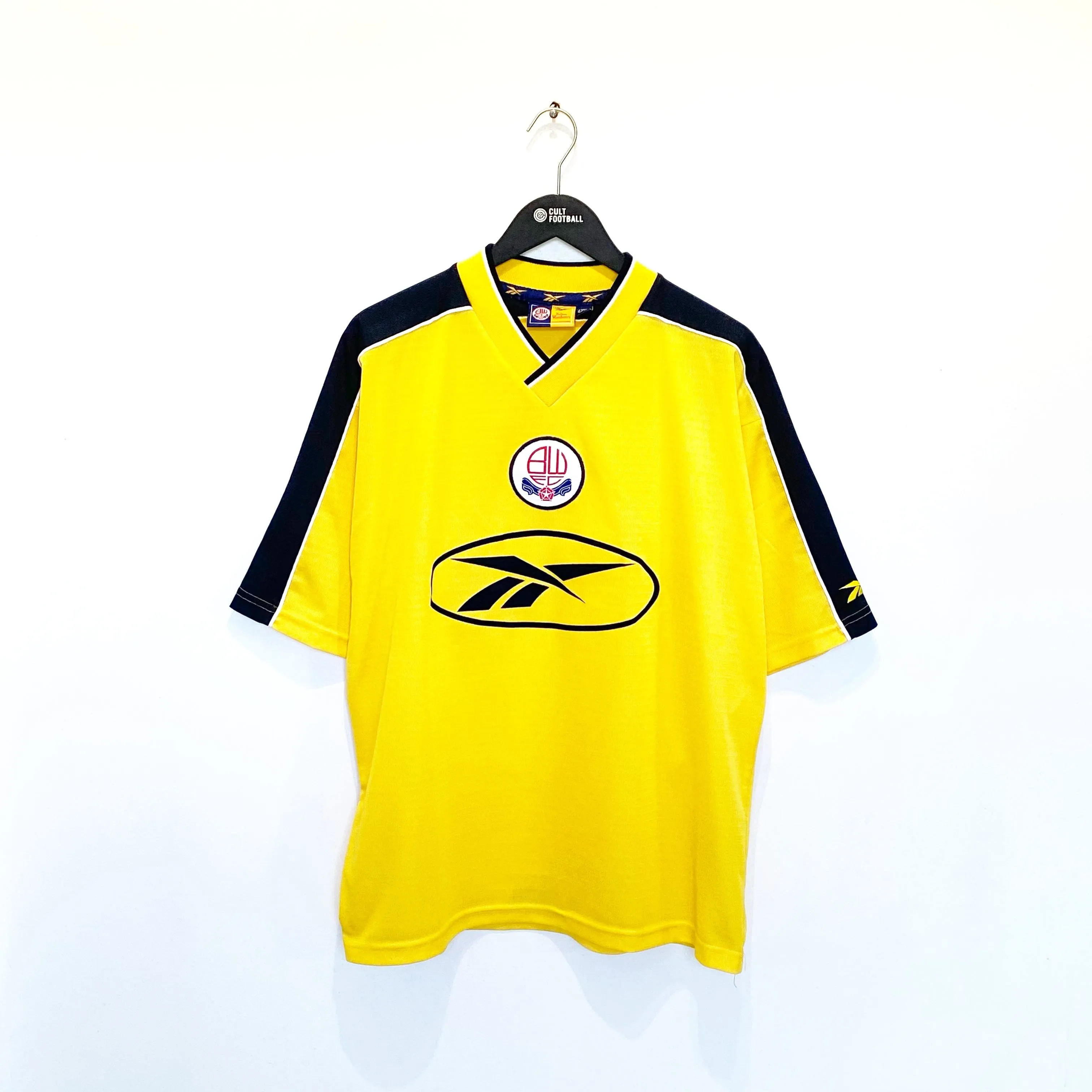 1998/99 BOLTON WANDERERS Vintage Reebok Away Football Shirt (L) 42/44