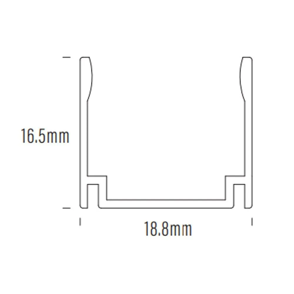 19mm X 17mm Aqs-510 Polycarbonate Profile 1000mm