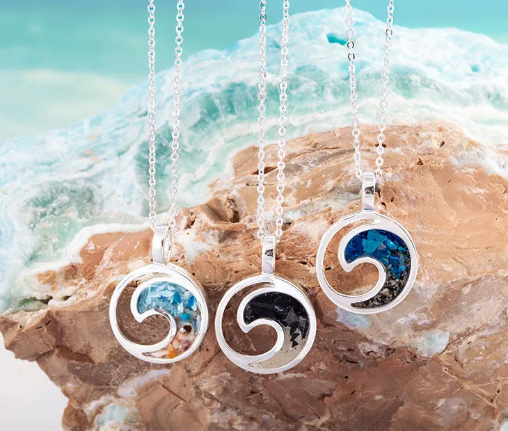 4ocean x Dune Wave Necklace in Bali Blue