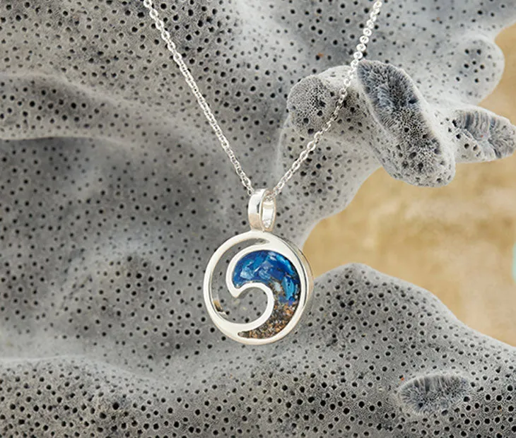 4ocean x Dune Wave Necklace in Bali Blue