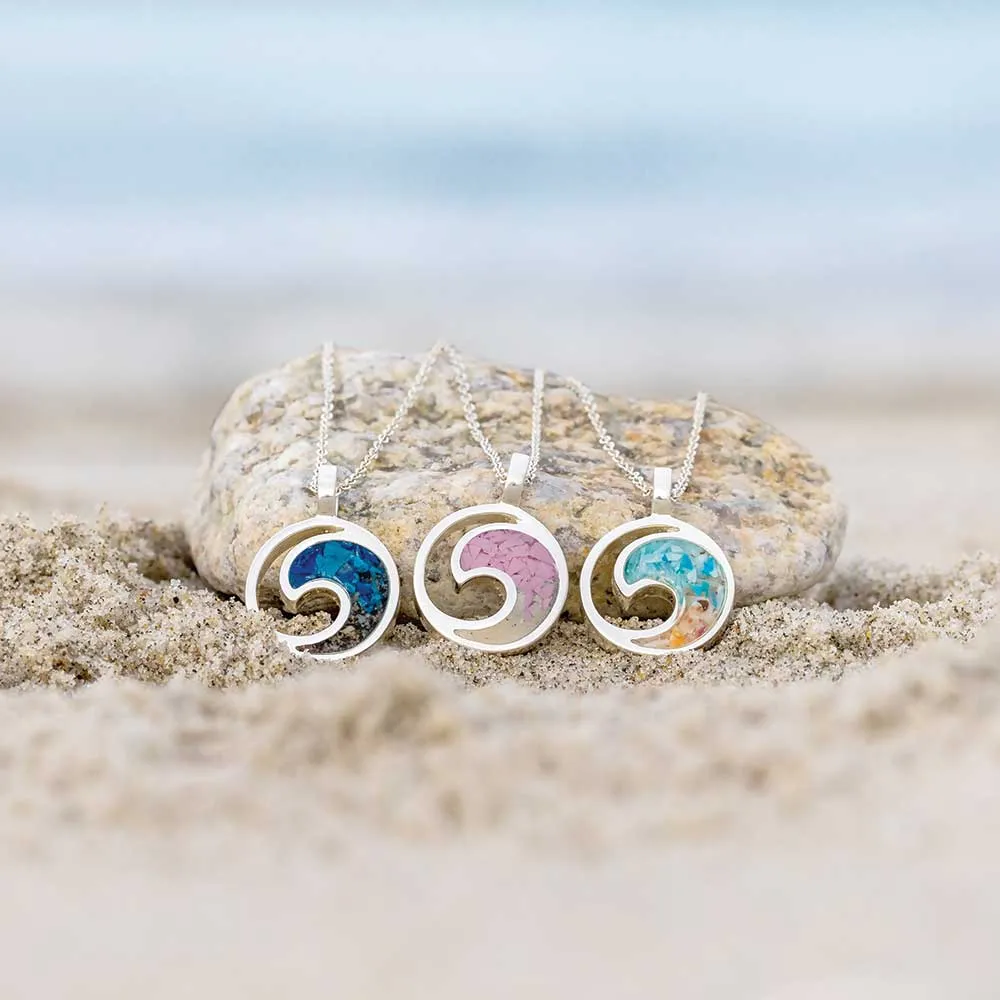 4ocean x Dune Wave Necklace in Florida Pink