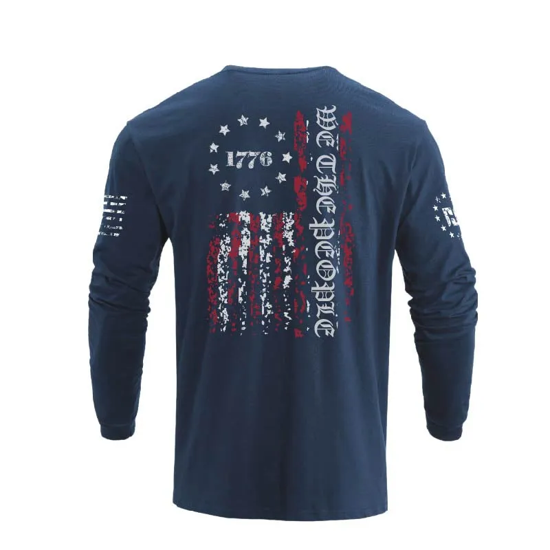 5-PACK USA FLAG GRAPHIC LONG SLEEVE TEE