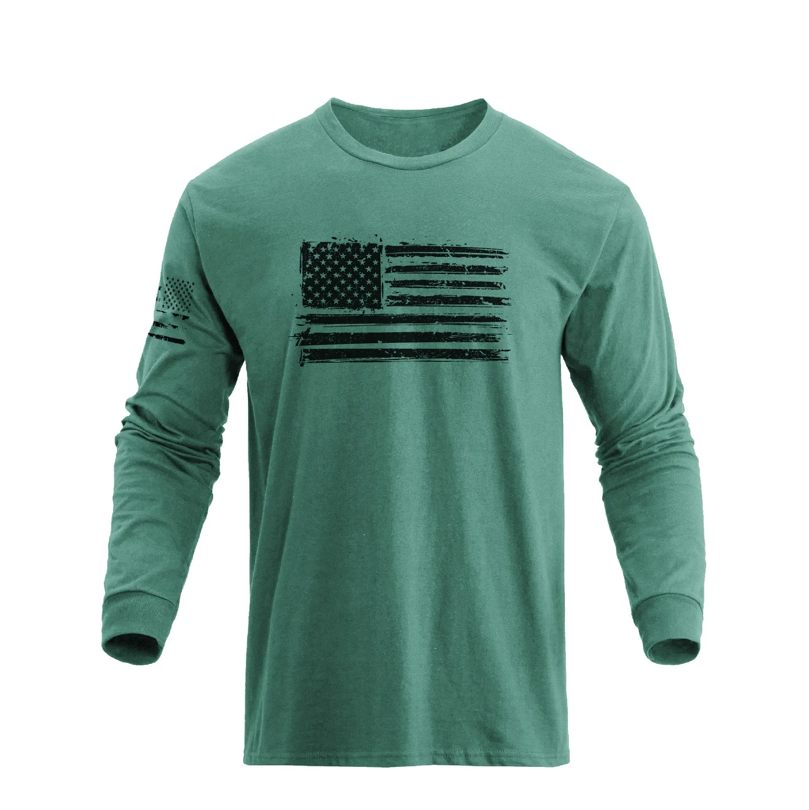 5-PACK USA FLAG GRAPHIC LONG SLEEVE TEE