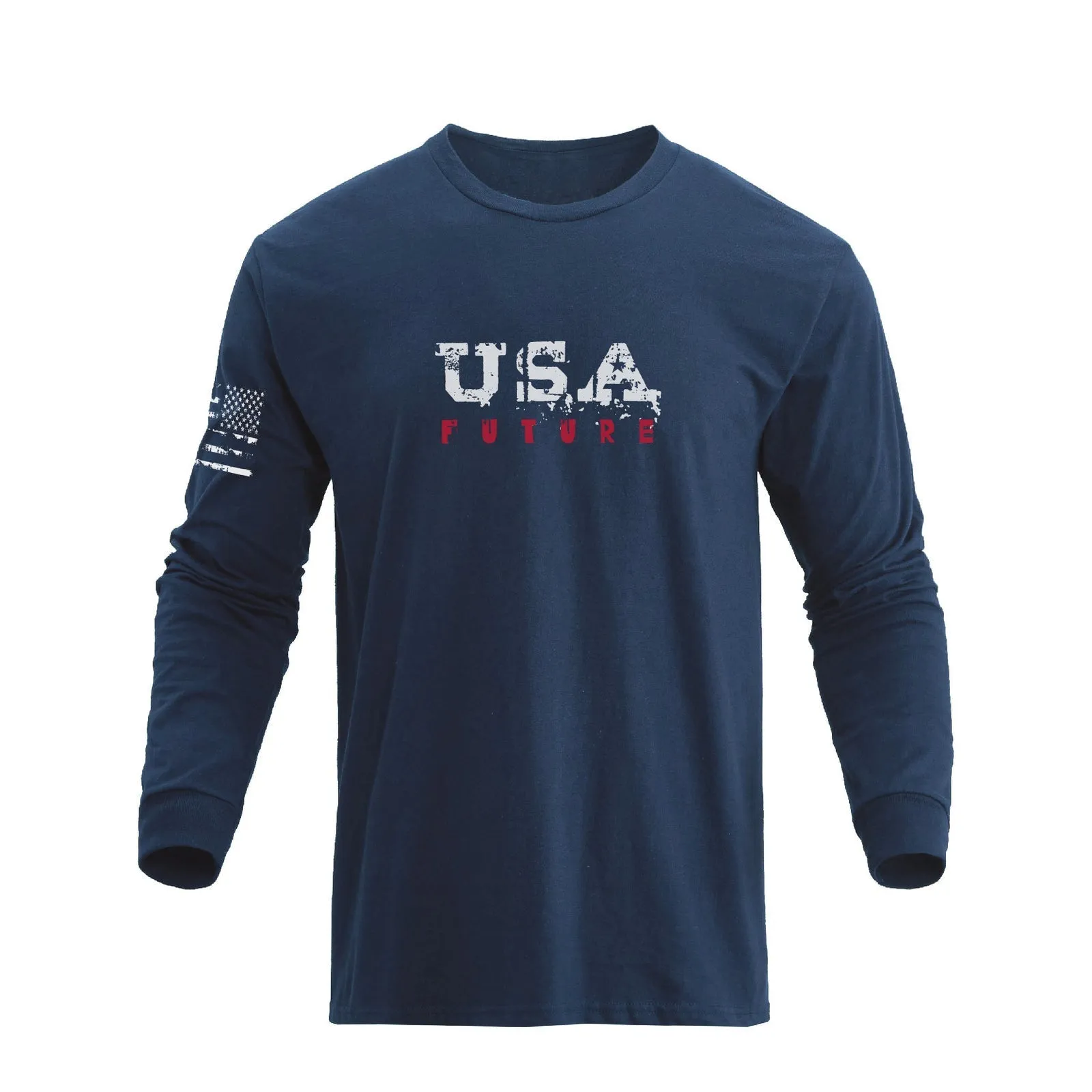 5-PACK USA FLAG GRAPHIC LONG SLEEVE TEE