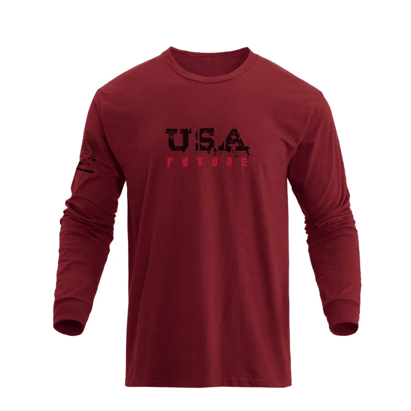 5-PACK USA FLAG GRAPHIC LONG SLEEVE TEE