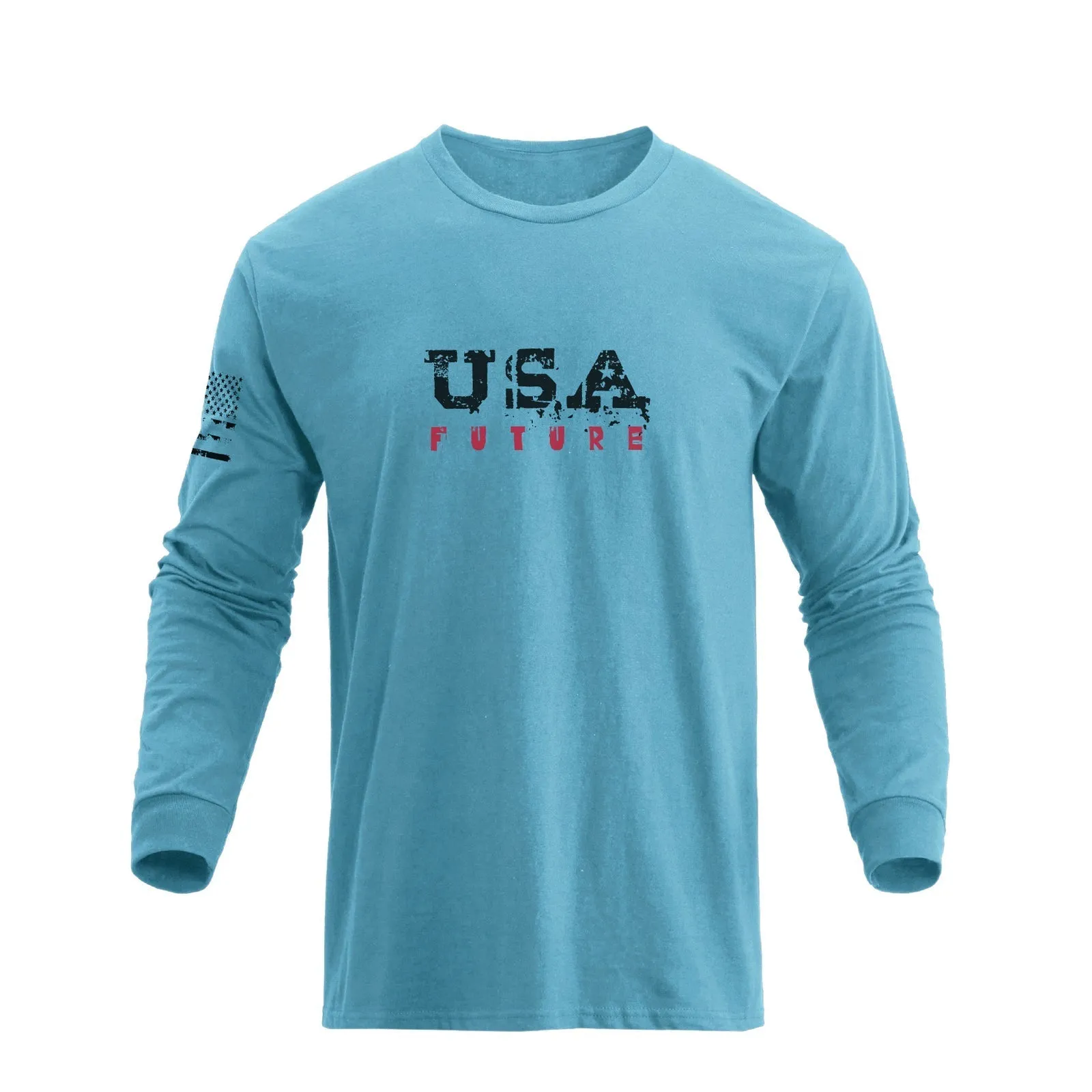 5-PACK USA FLAG GRAPHIC LONG SLEEVE TEE