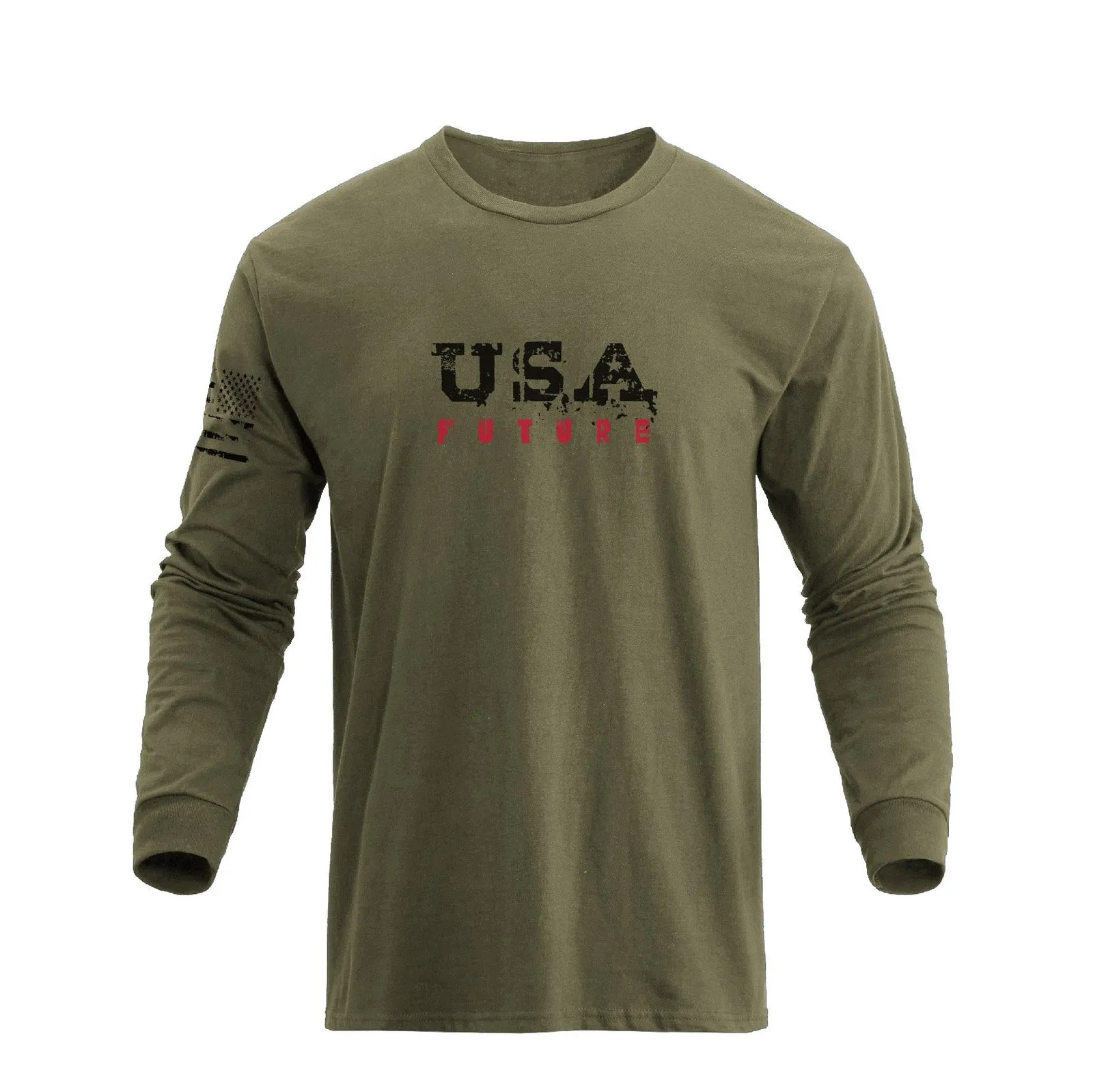 5-PACK USA FLAG GRAPHIC LONG SLEEVE TEE