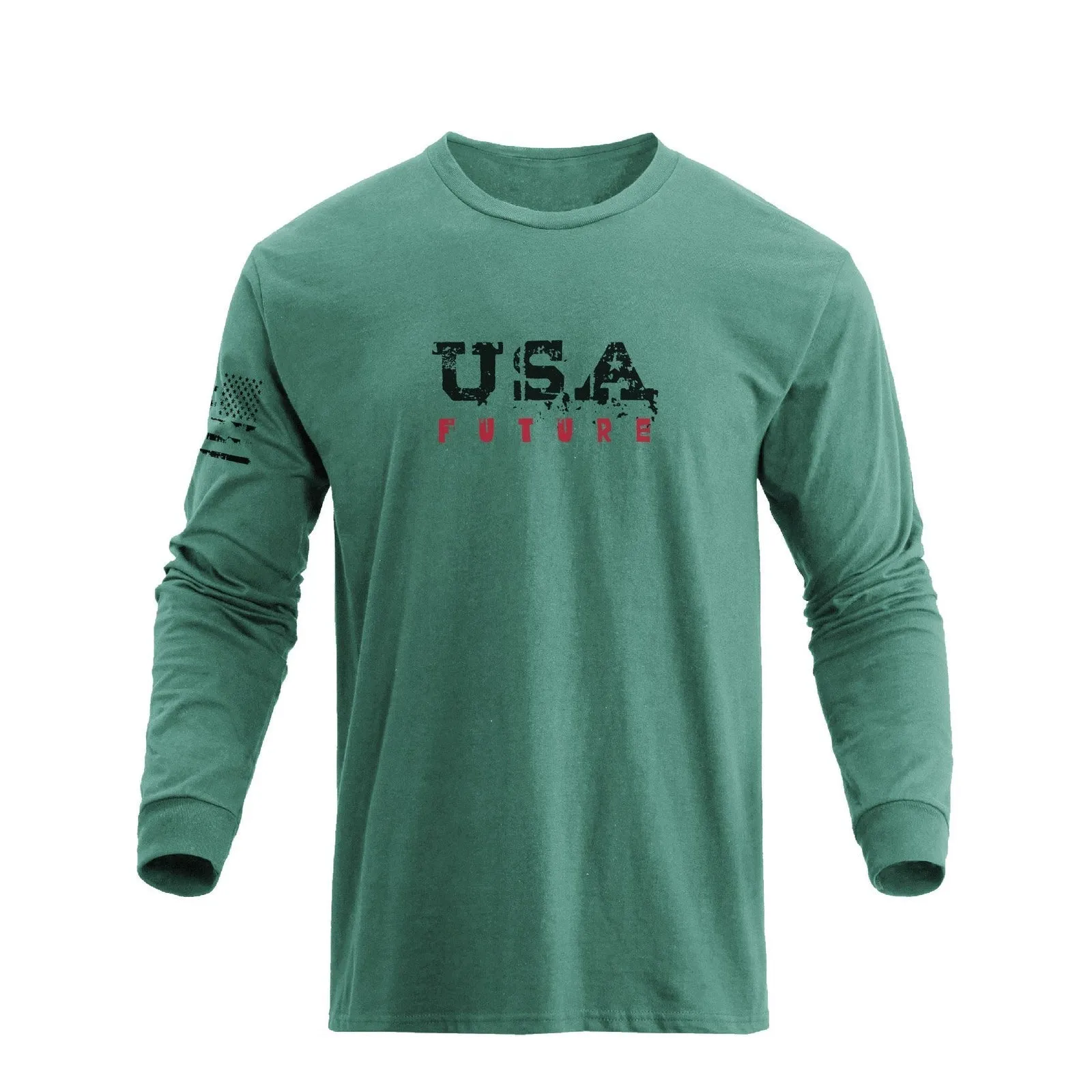 5-PACK USA FLAG GRAPHIC LONG SLEEVE TEE