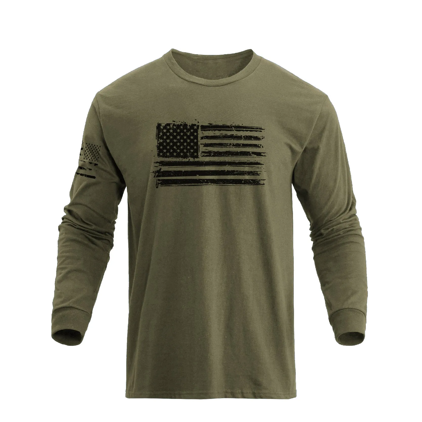 5-PACK USA FLAG GRAPHIC LONG SLEEVE TEE