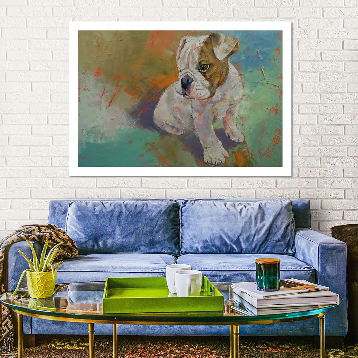 A Bulldog Puppy Wall Art