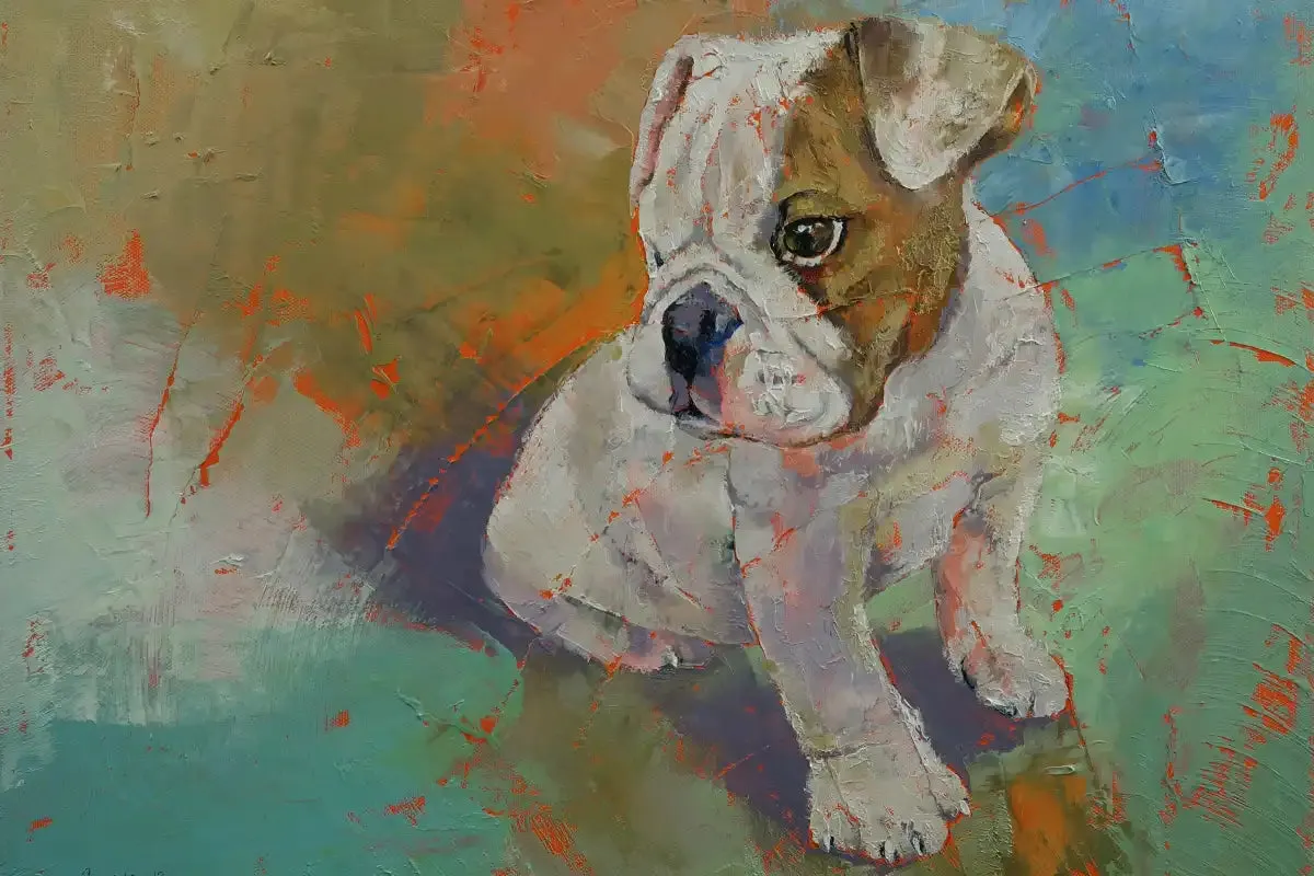 A Bulldog Puppy Wall Art