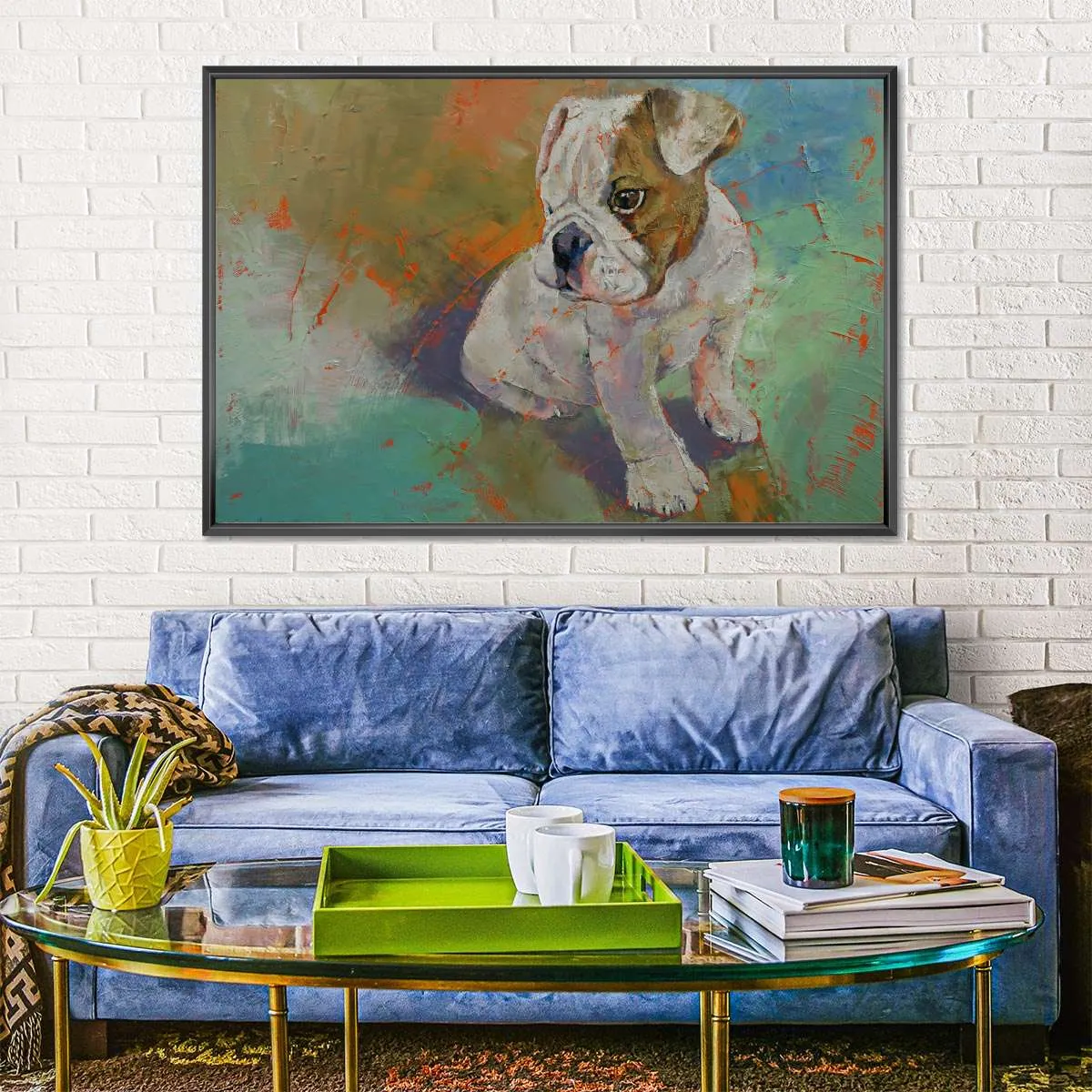 A Bulldog Puppy Wall Art