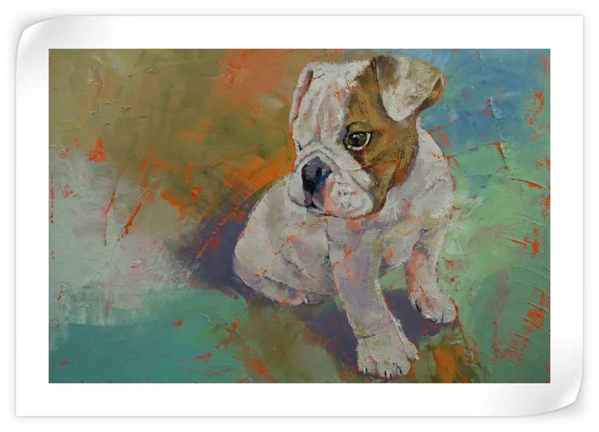 A Bulldog Puppy Wall Art