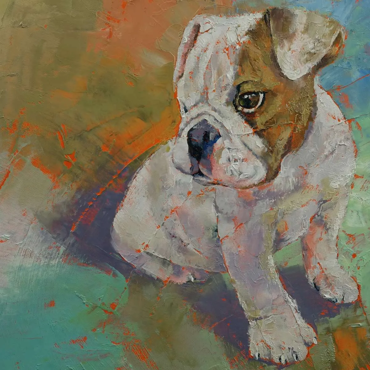 A Bulldog Puppy Wall Art