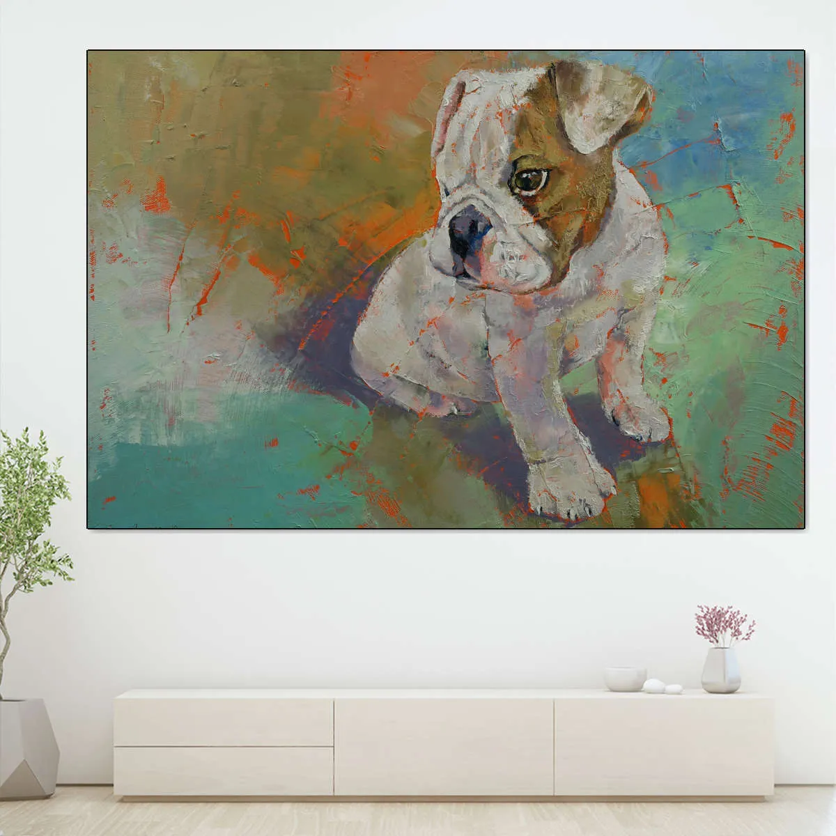 A Bulldog Puppy Wall Art