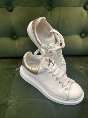 Alexander McQueen White Leather Trainers