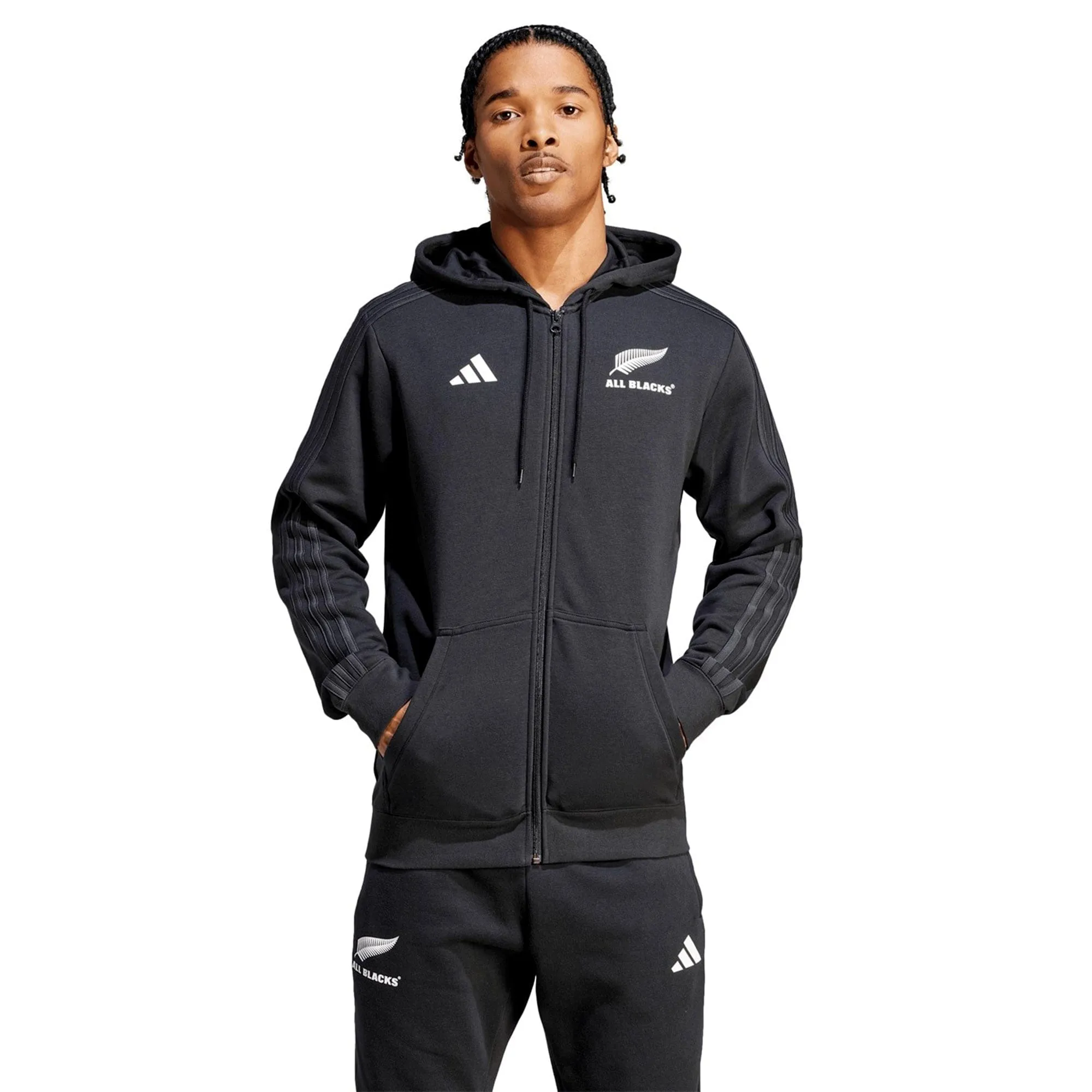 All Blacks Supporter Full-Zip Hoodie by adidas