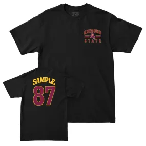 Arizona State Football Black Victory Tee - Zechariah Sample