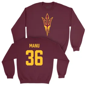 Arizona State Football Maroon Legacy Crew - Salesi Manu