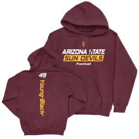 Arizona State Football Maroon Rush Hoodie - Prayer Young-Blackgoat