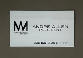 Ballers: Andre Allen's Miam Wealth Management Business Card