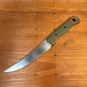 Benchmade 15500-3 Meatcrafter 6" Trailing Point CPM-S45VN Fixed Blade OD Green G10 Handle with Sheath