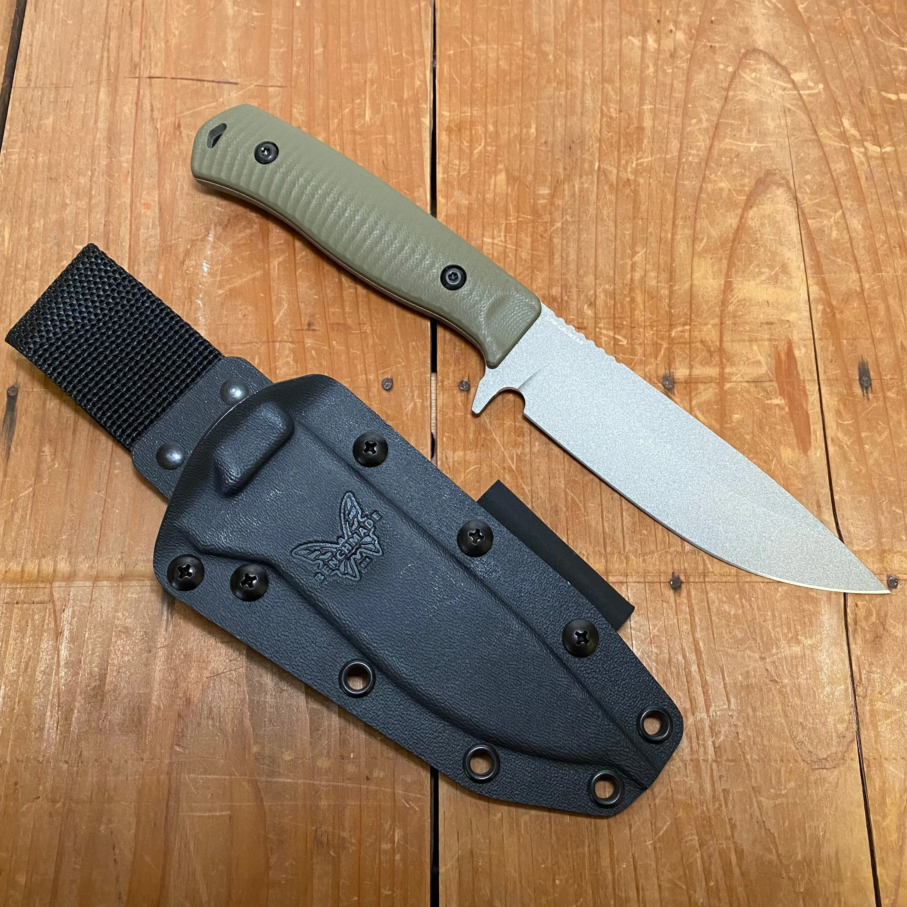 Benchmade 539GY Anonimus 5" Drop Point CPM-Cruwear Fixed Blade OD Green G10 Handle with Sheath