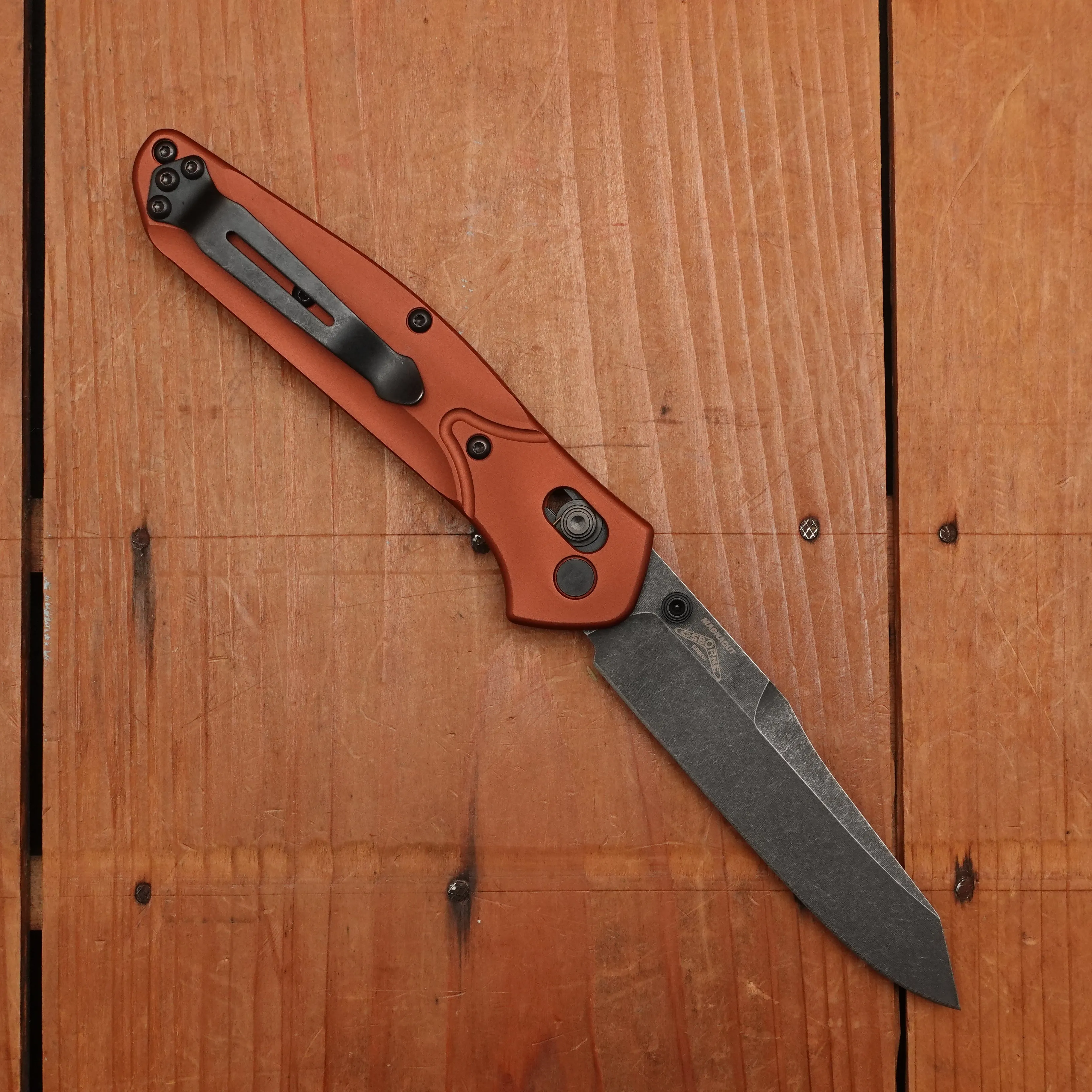 Benchmade 940BK-03 Osborne Reverse Tanto MagnaCut AXIS Lock Burnt Copper Aluminum Handle