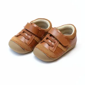 Boys Olsen Velcro Sporty Sneaker in Brown - L'Amour F300