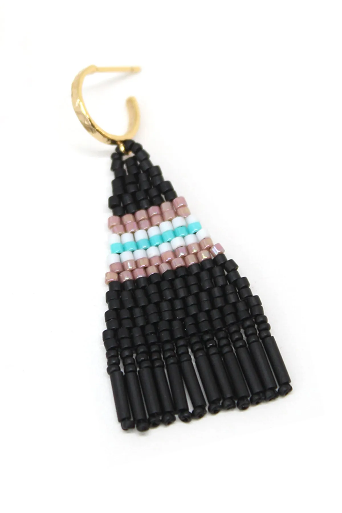 BRIE BEADED FRINGE EARRINGS BY BLUMA PROJECT