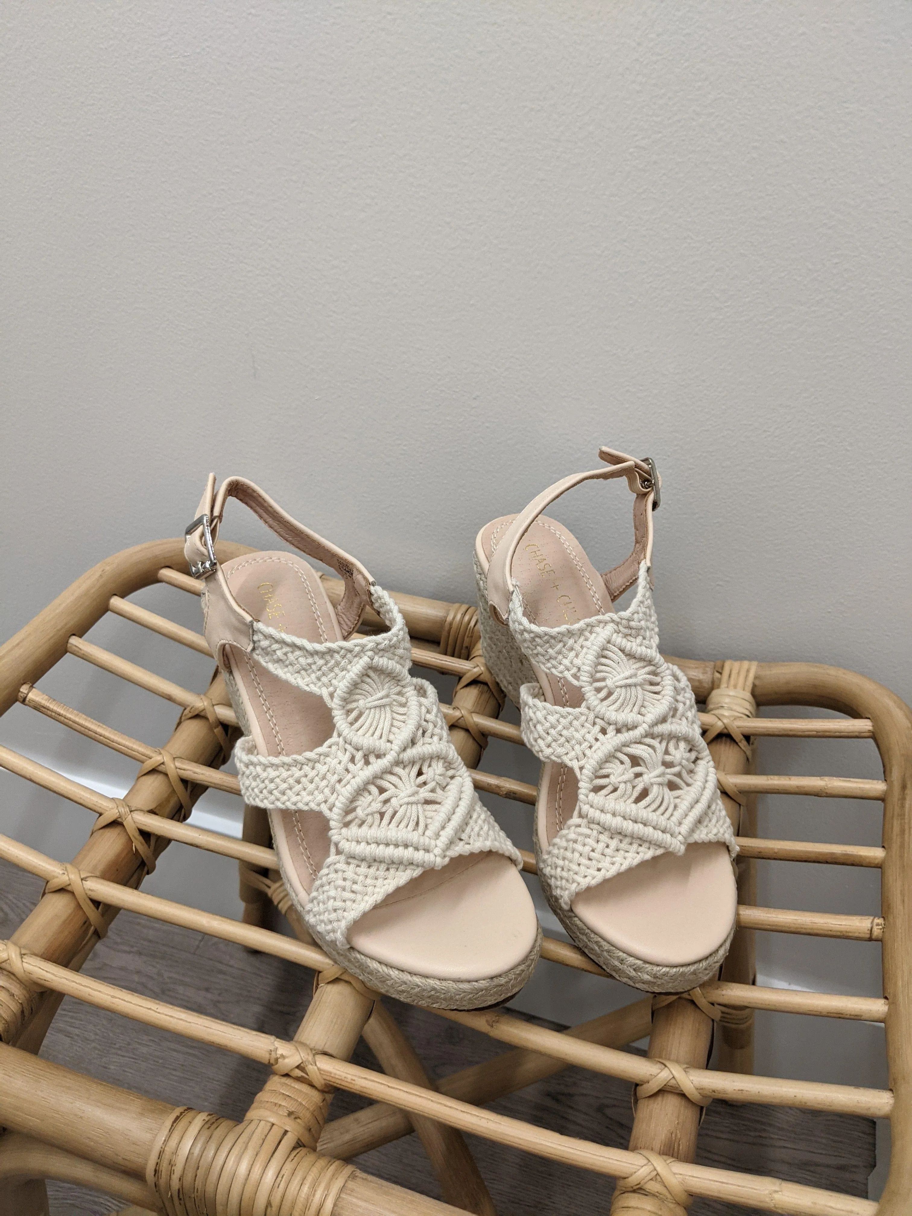 California Soul- womens macrame wedge sandal