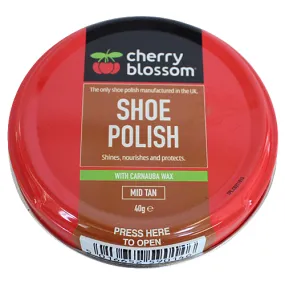 Cherry Blossom Matt Shoe Polish- 40g-Mid Tan