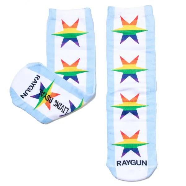 Chicago Pride Flag Socks