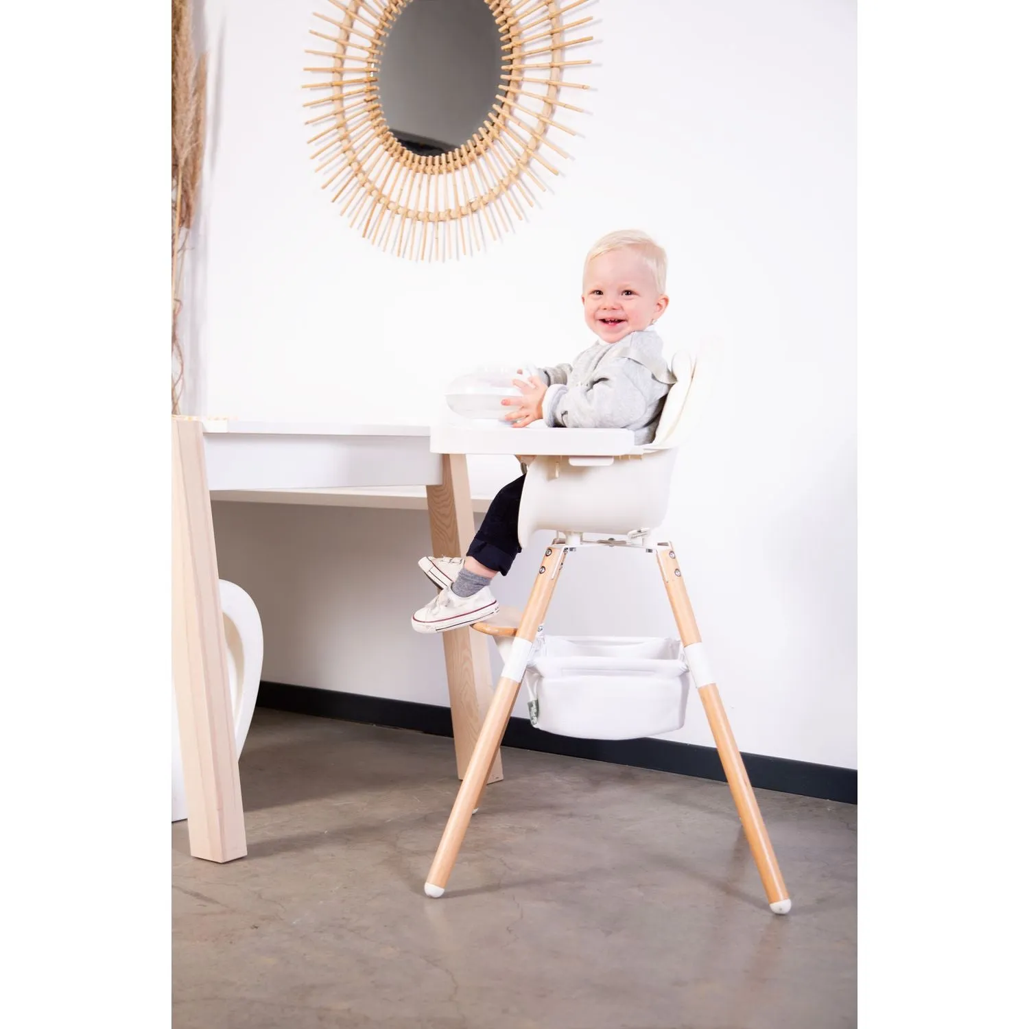 Childhome Evolu 2 High Chair - Natural White