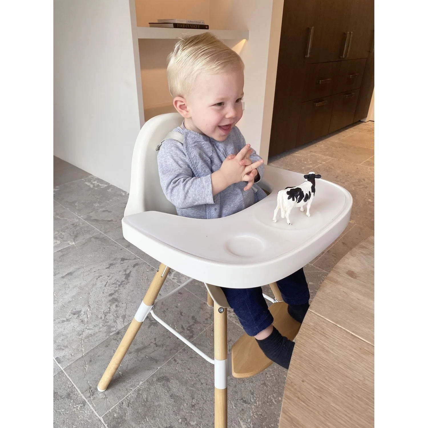 Childhome Evolu 2 High Chair - Natural White