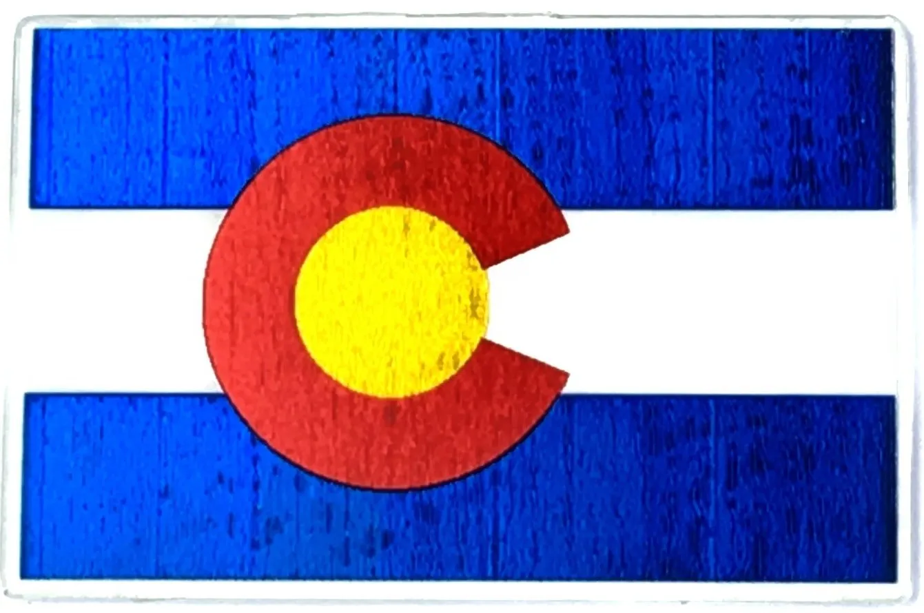 Chrome US State Flag Football Helmet Decal